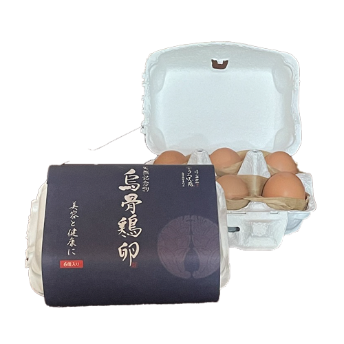 天然記念物の烏骨鶏の卵